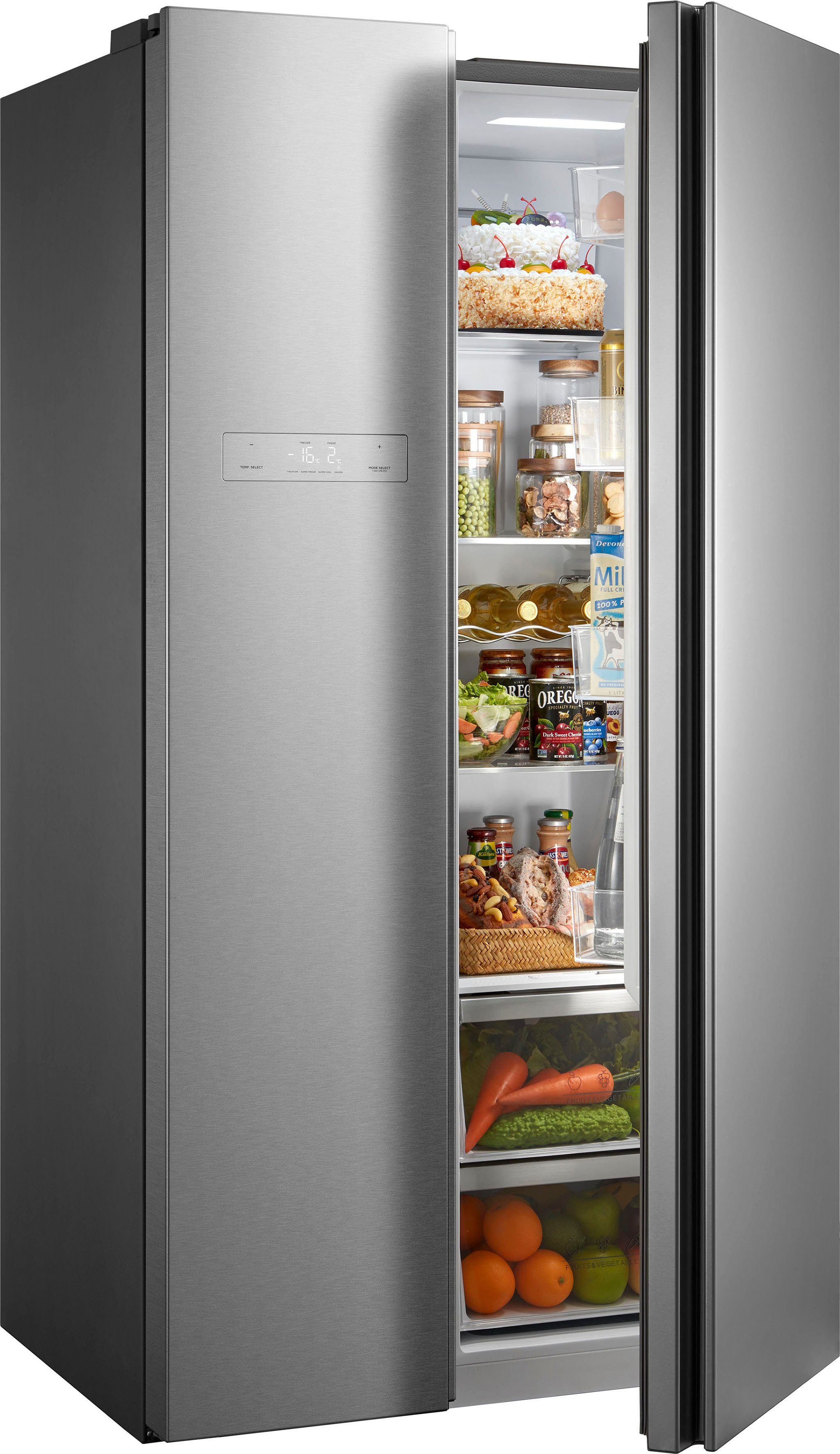 Schwarze Hanseatic Side-by-Side-Kühlschränke kaufen | OTTO