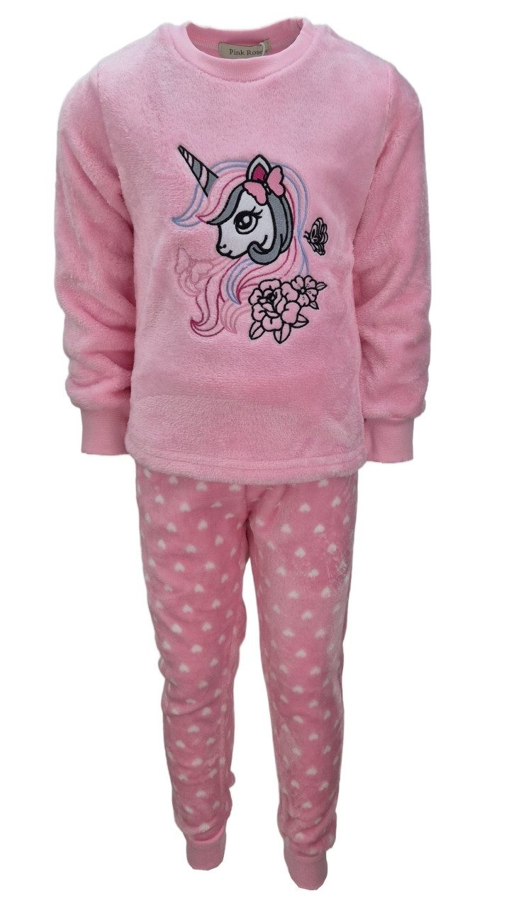 Pyjama Frotee Pyjama Zweiteiler warmer Schlafanzug Hausanzug MH2023e