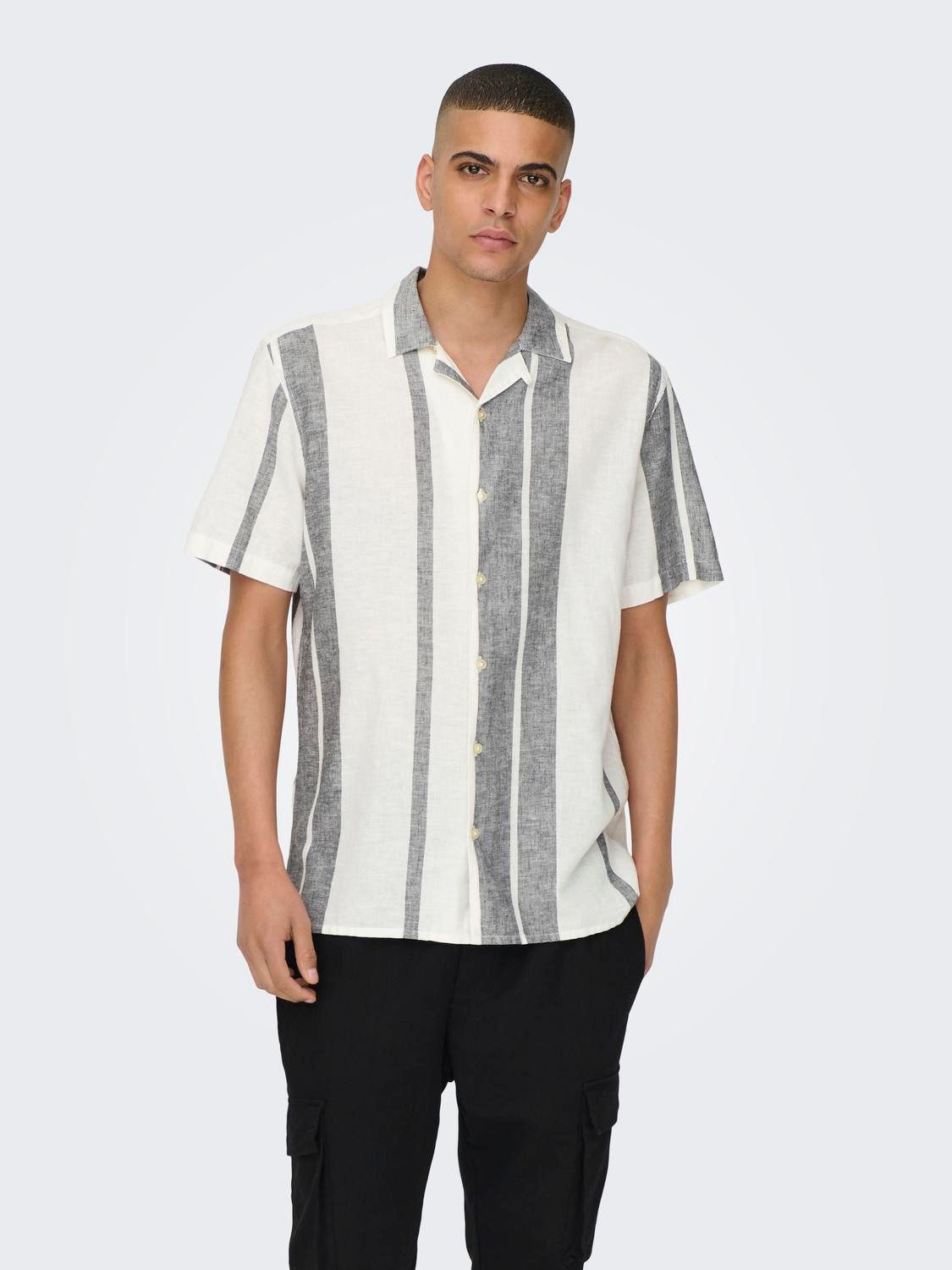 ONLY & SONS Kurzarmhemd Kurzarm Resort Kragen Knopfleiste ONSCAIDEN LIFE ST günstig online kaufen
