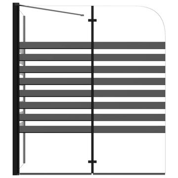 DOTMALL Badewannenfaltwand Badewannenfaltwand,Hartglas Gestreift, 120x68x130 cm