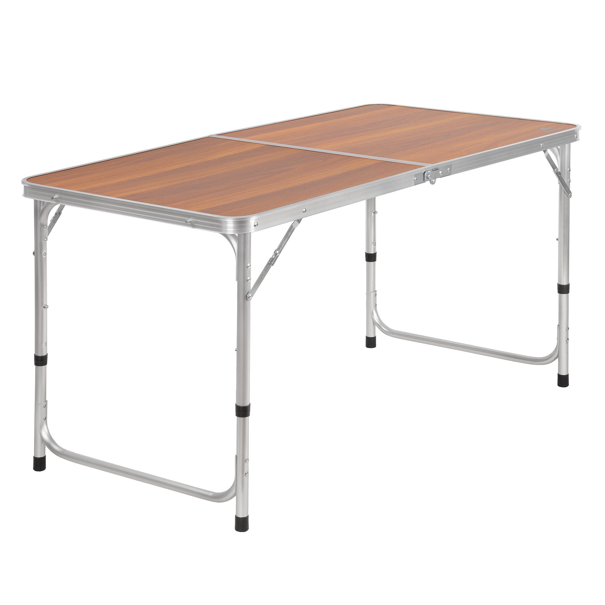 CampFeuer Campingtisch faltbar aus Aluminium für 6 Personen, 120 x 60 cm, Gartentisch (1-St), Klappbar und höhenverstellbar