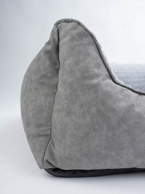 TrendPet Tierbett VitaBed Style Grau - Orthopädisches Hundebett, 5cm Matratze aus Memory Foam