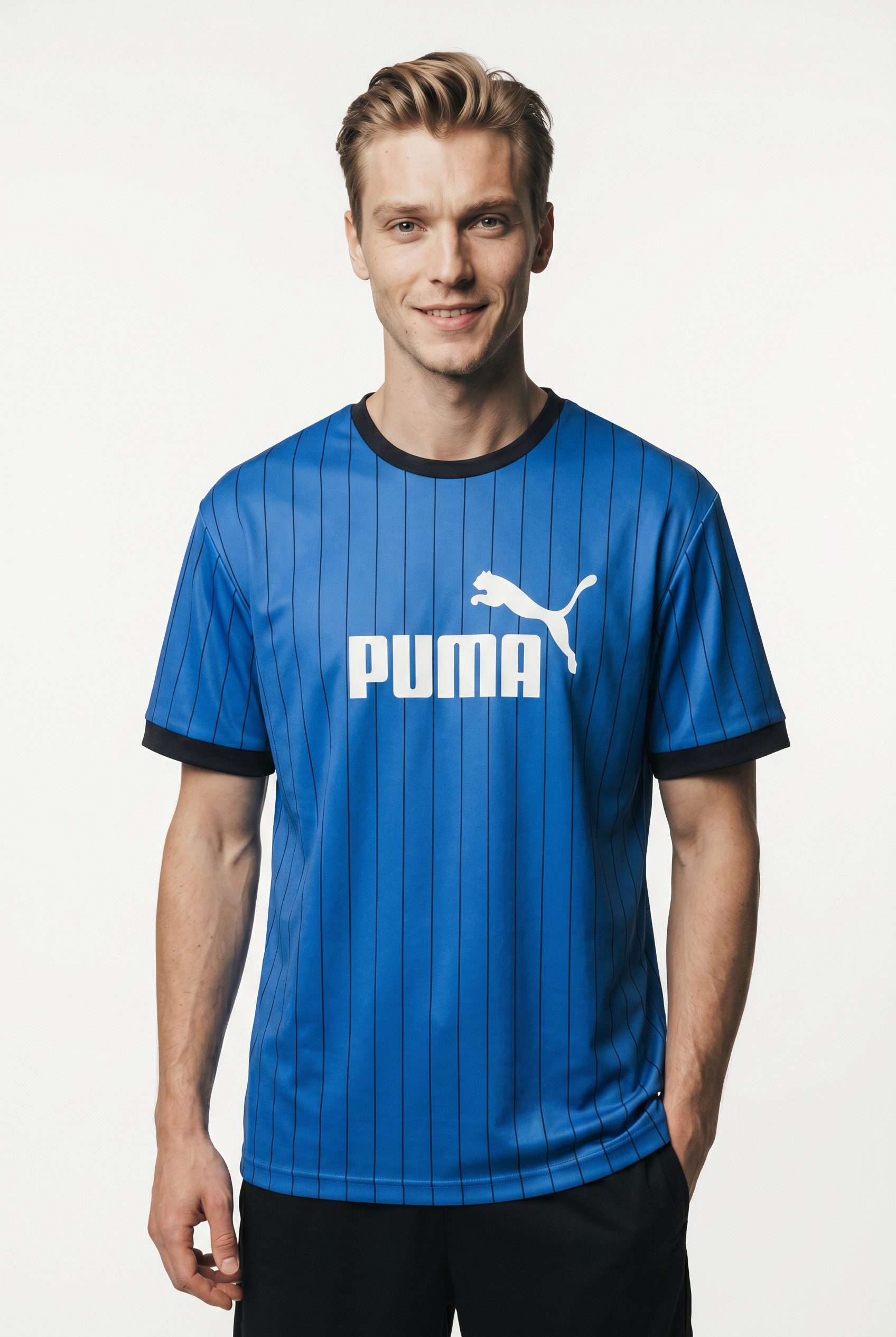 PUMA T-Shirt ESS STRIPED JERSEY normale Schnittform, Kurzarm, für vielseitige Aktivitäten