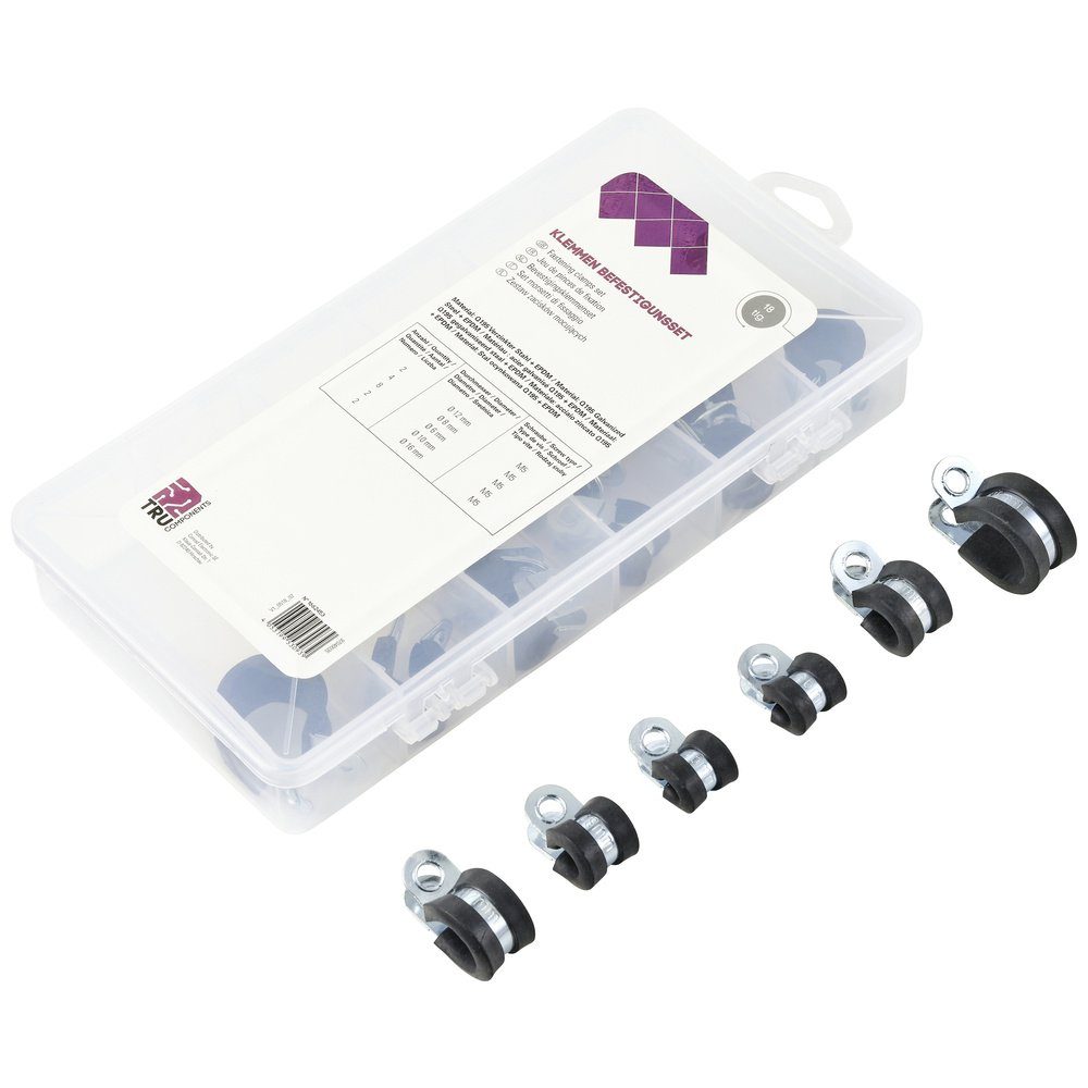 Kabelverbinder-Sortiment TRU COMPONENTS 93038c437 Befestigungsschelle TC-6649812 Bündel-Ø-Bere