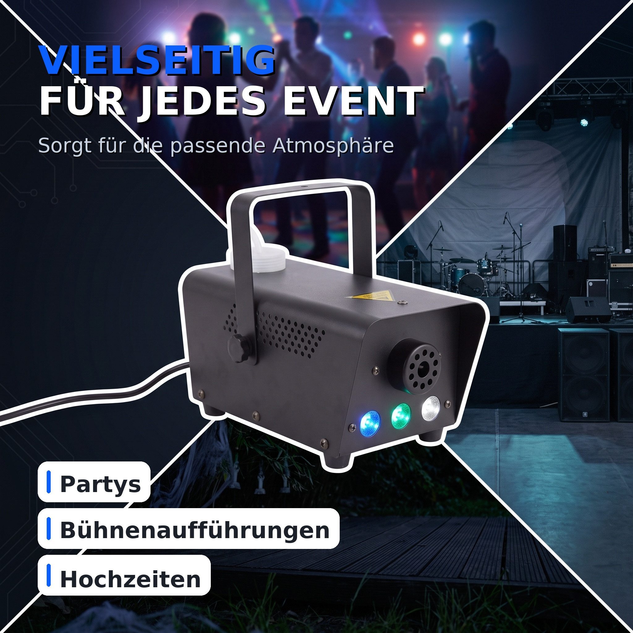 Northpoint LED Discolicht Nebelmaschine mit Fernbedienung & Farbwechsel - inkl. Flüssigkeit – Bild 5 von 5