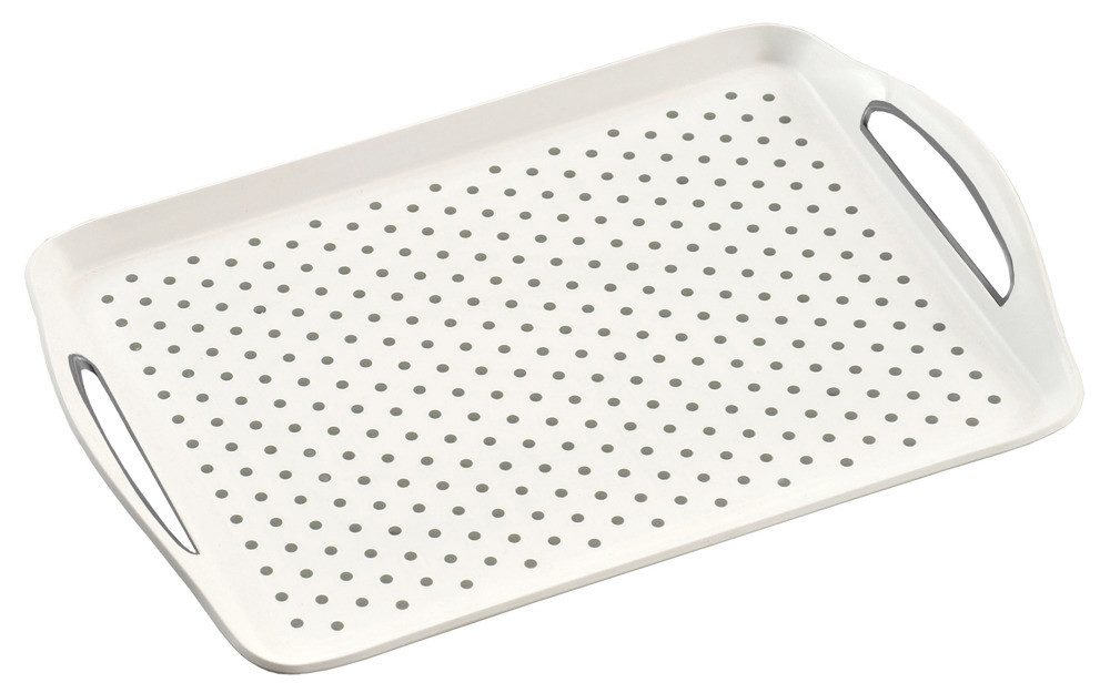 Kesper Tablett Serviertablett, Rutschfeste PP-Kunststoffschale in, Frühstückstablett, Kunststoff
