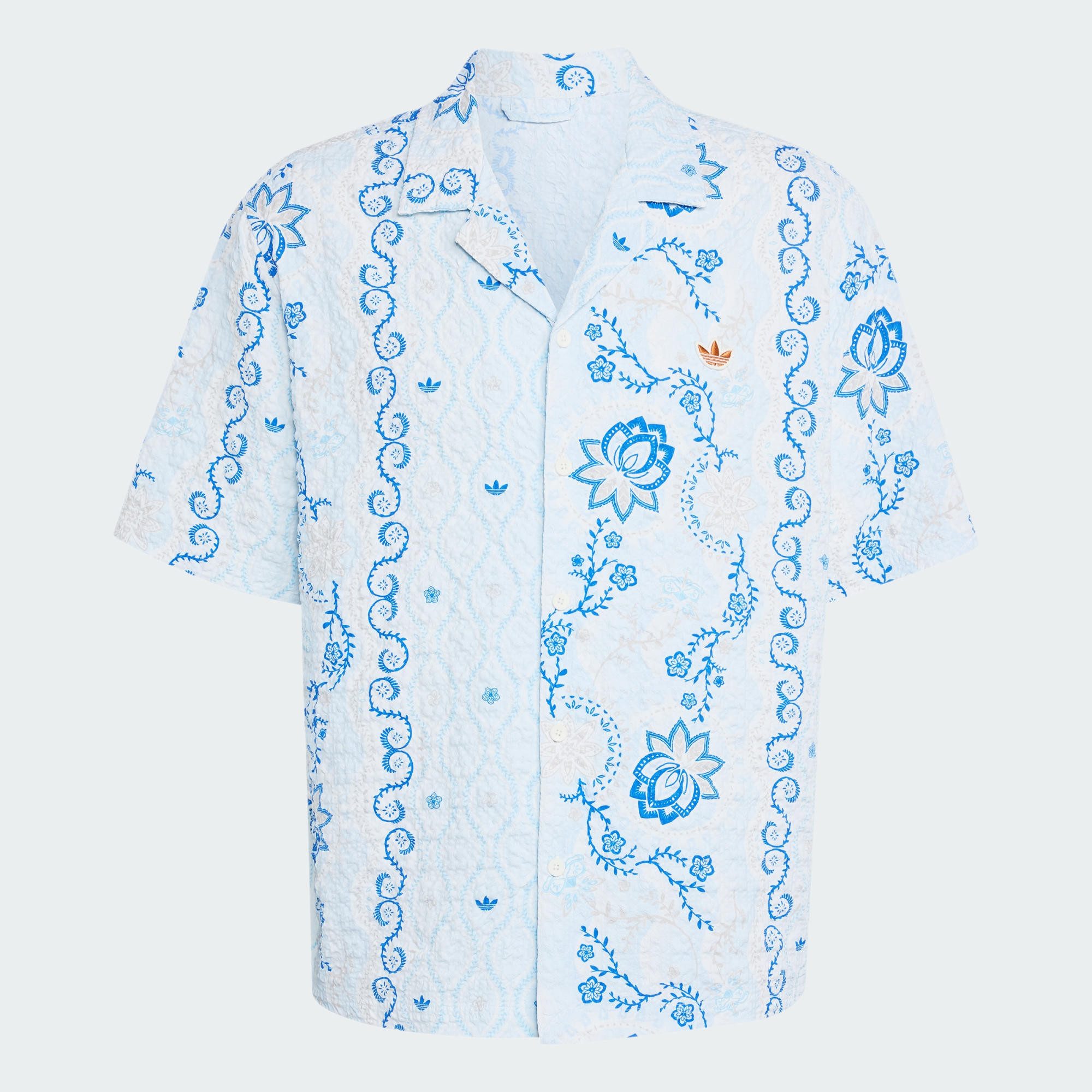 adidas Originals T-Shirt RESORT HEMD, PRINT, SEERSUCKER (1-tlg)
