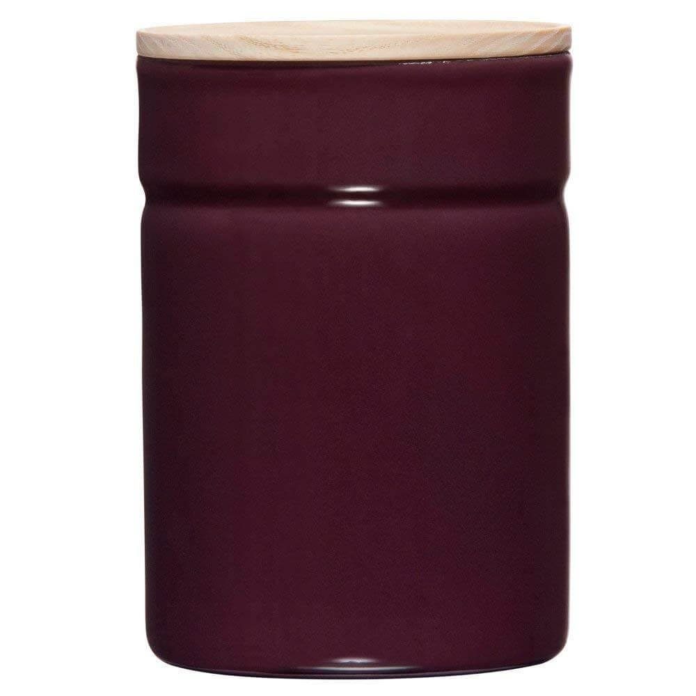 Vorratsdose Dark mit Emaille Emaille Ø8cm Riess Aubergine, Riess 525ml Deckel Vorratsdose