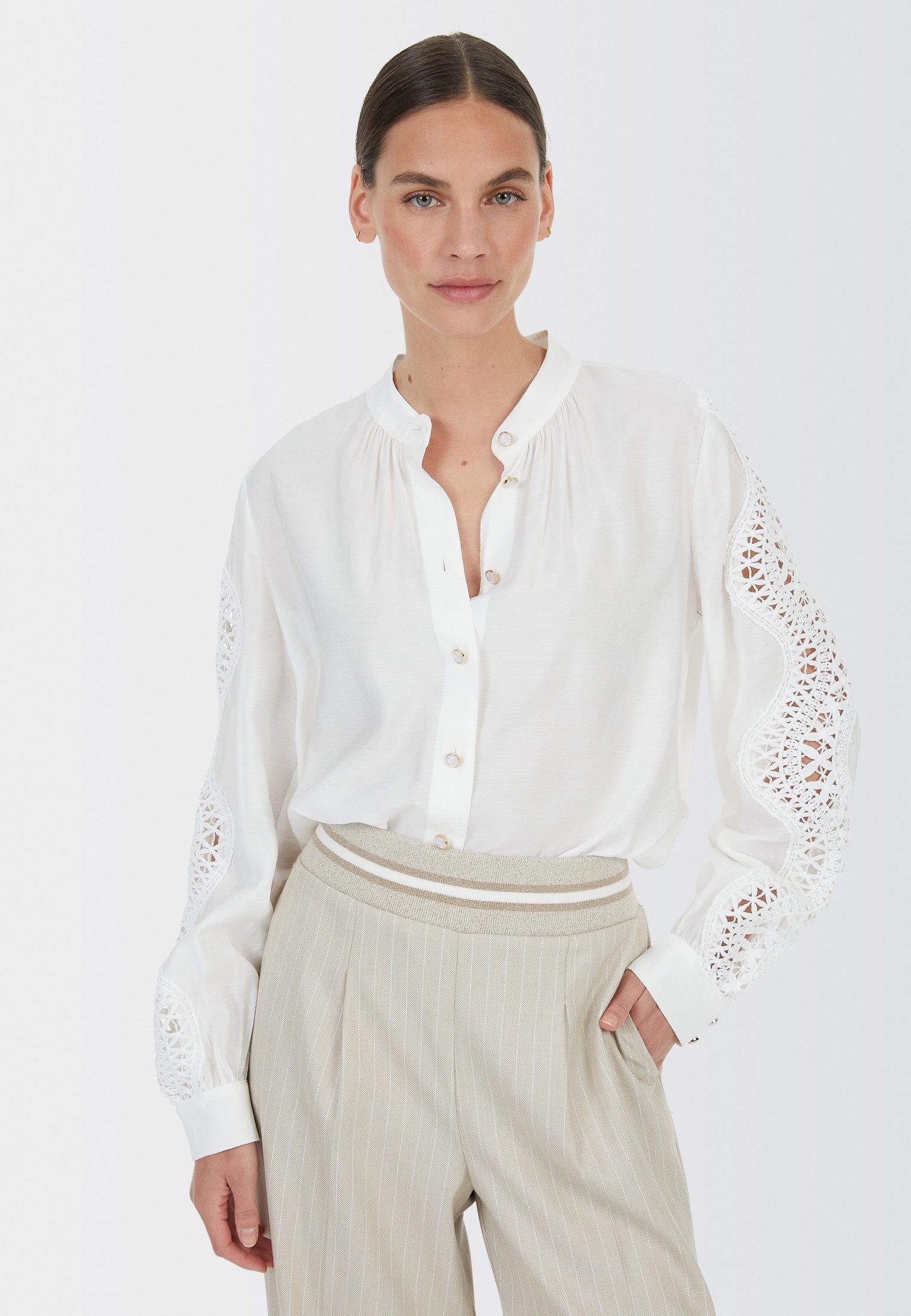 MARC AUREL Langarmbluse aus lässigem Viskose-Mix günstig online kaufen