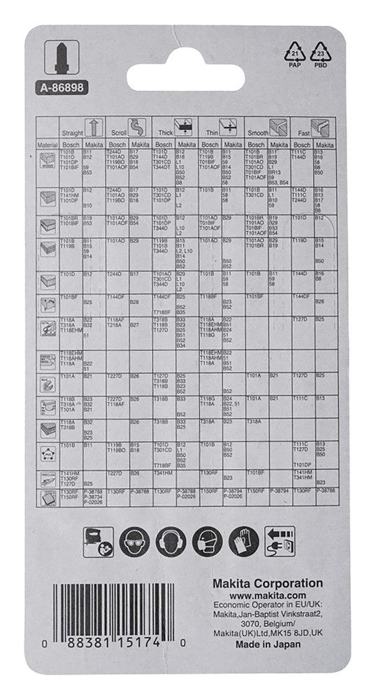 Makita Stichsägeblatt A-86898