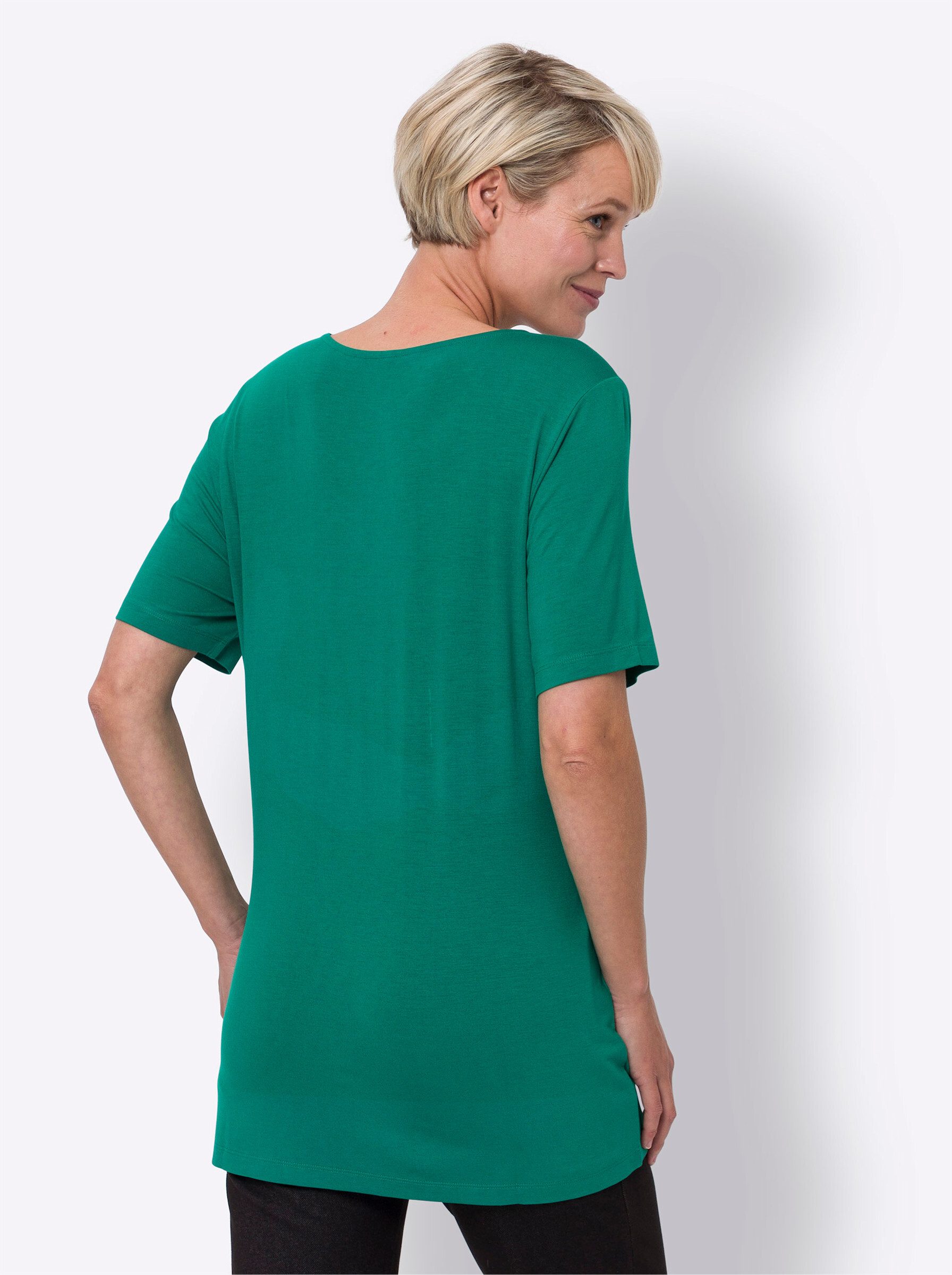 Sieh an! T-Shirt Longshirt Kurzarm – Bild 2 von 3