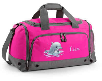 Mein Zwergenland Sporttasche 41L in Fuchsia mit Schuhfach und Feuchtfach verschiedene Motive