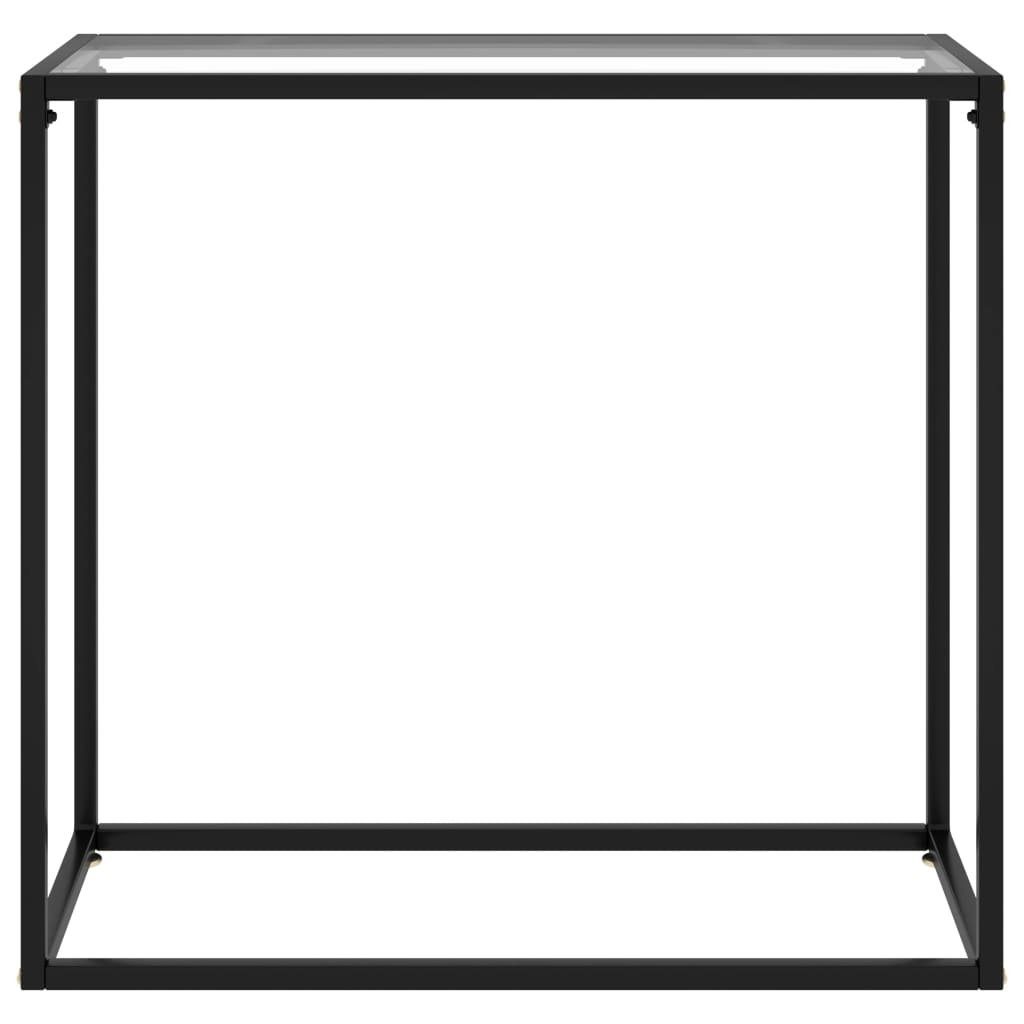 möbelando Beistelltisch Andernach cm), aus Glasböden (LxBxH: Stahl Transparent in 80x35x75 mit