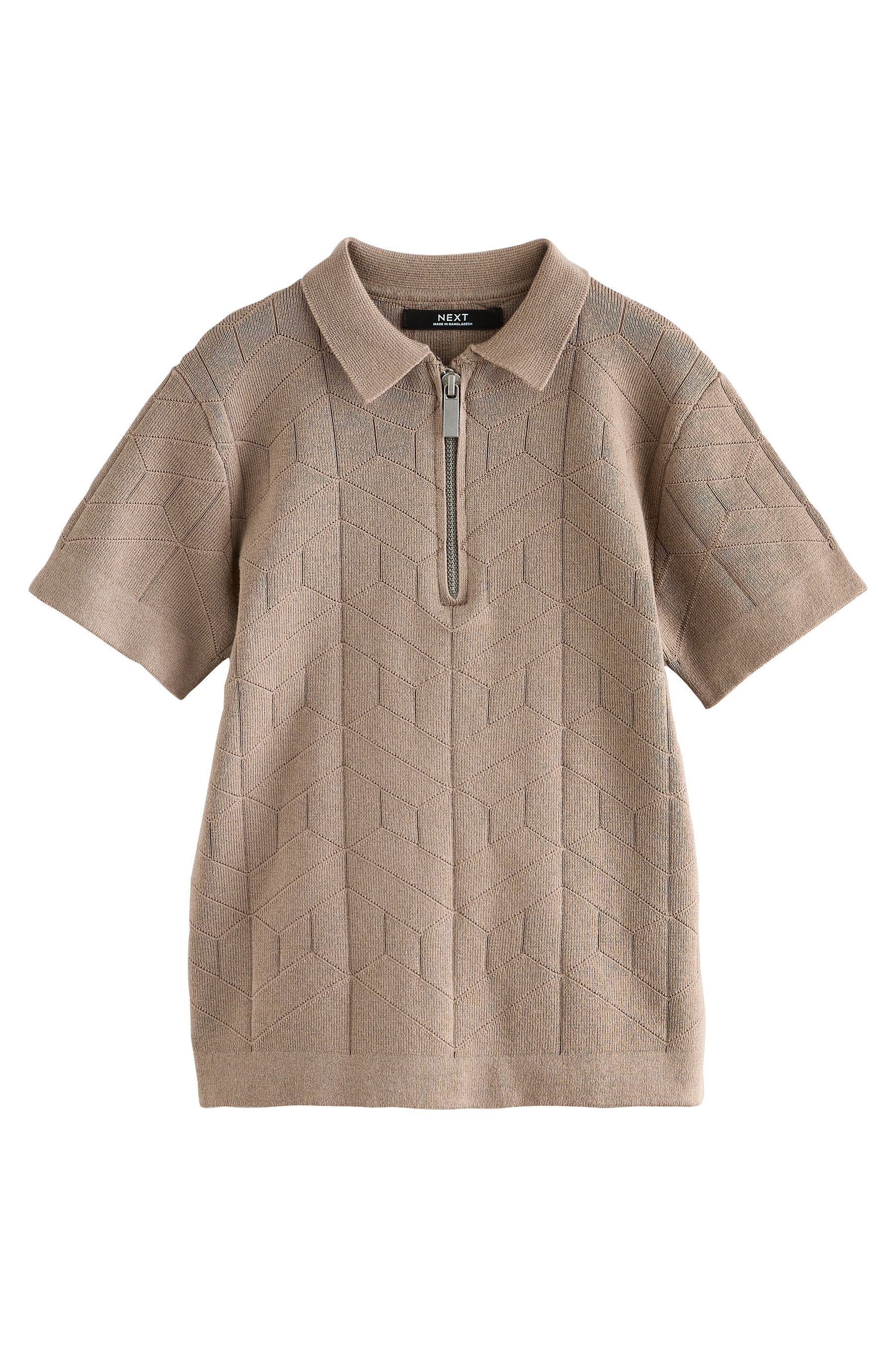 Next Polokragenpullover Strick-Poloshirt mit RV-Kragen (1-tlg)
