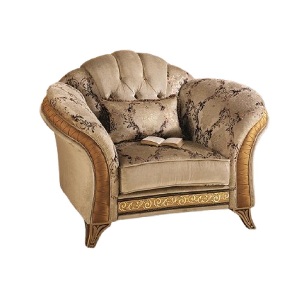 Xlmoebel Sessel Arredoclassic Sessel aus Textil im stilvollen Design (1x Sessel), Hergestellt in Europa