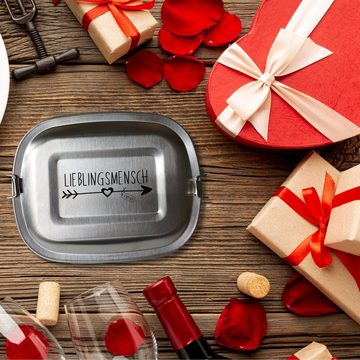 Lasernauten Lunchbox Lunchbox Edelstahl Brotdose Lieblingsmensch Geschenk für den Liebling, Kleine Dose (ca. 700ml)