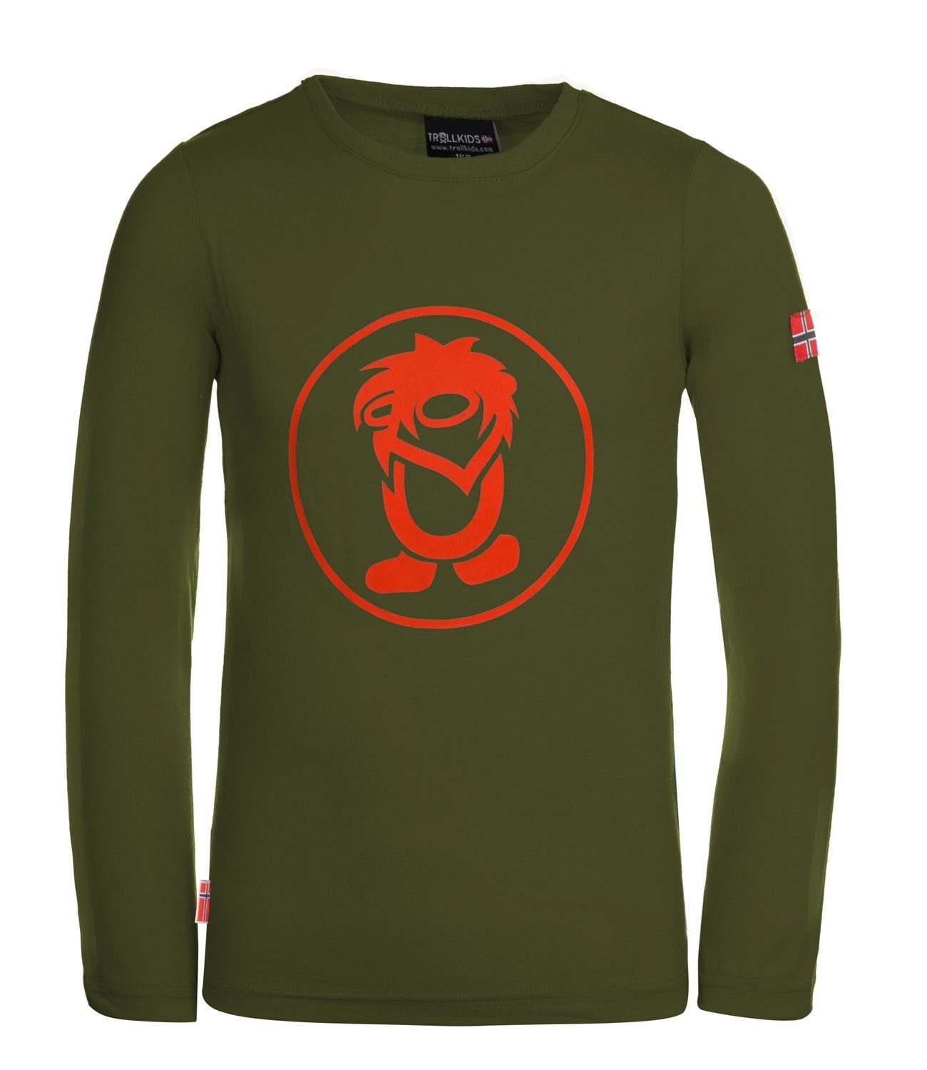 TROLLKIDS Longsleeve Troll Waldgrün/Orange