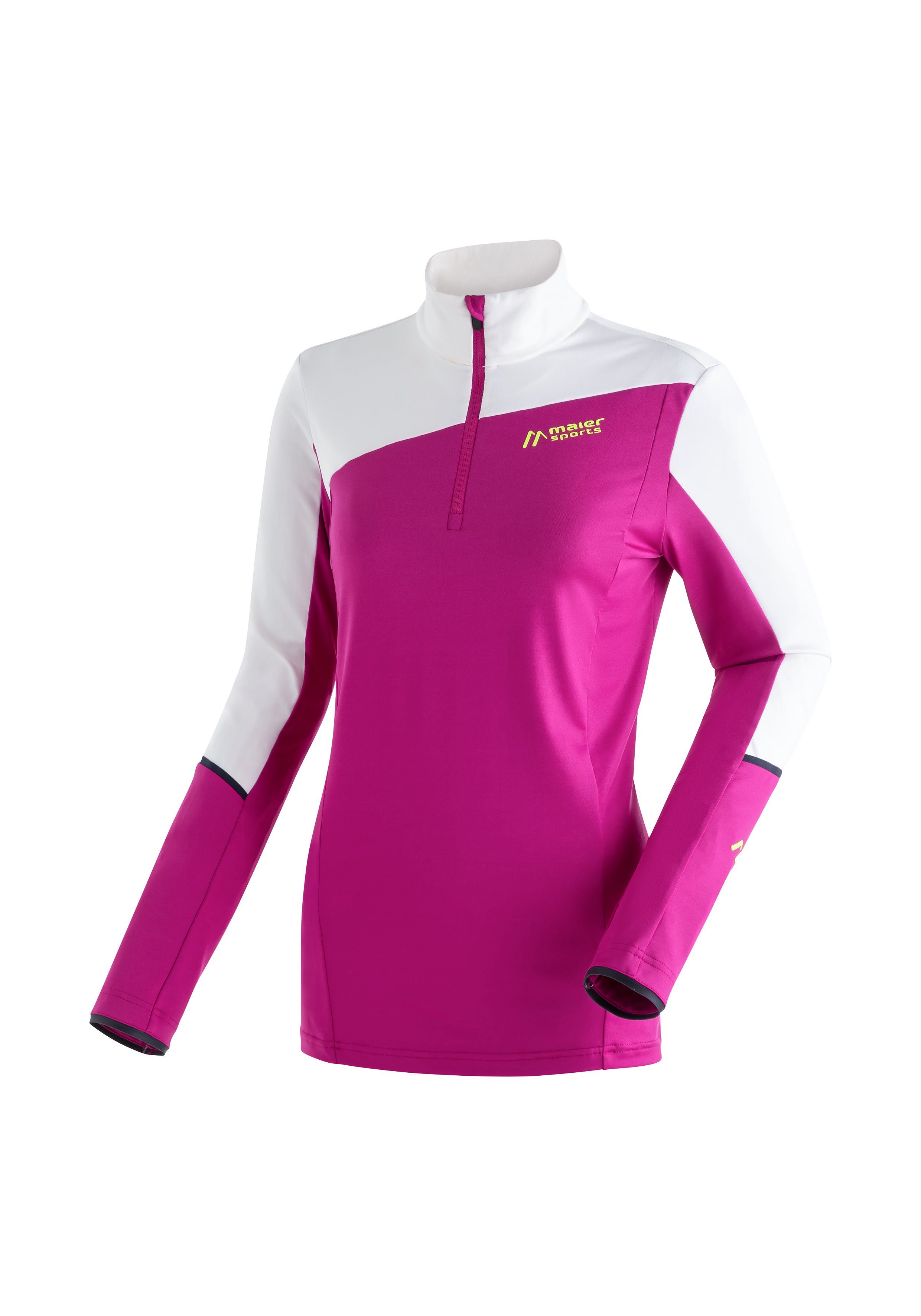 Maier Sports Funktionsshirt Fast Flare W Leichter, elastischer Midlayer in modern designtem Look dunkelviolett