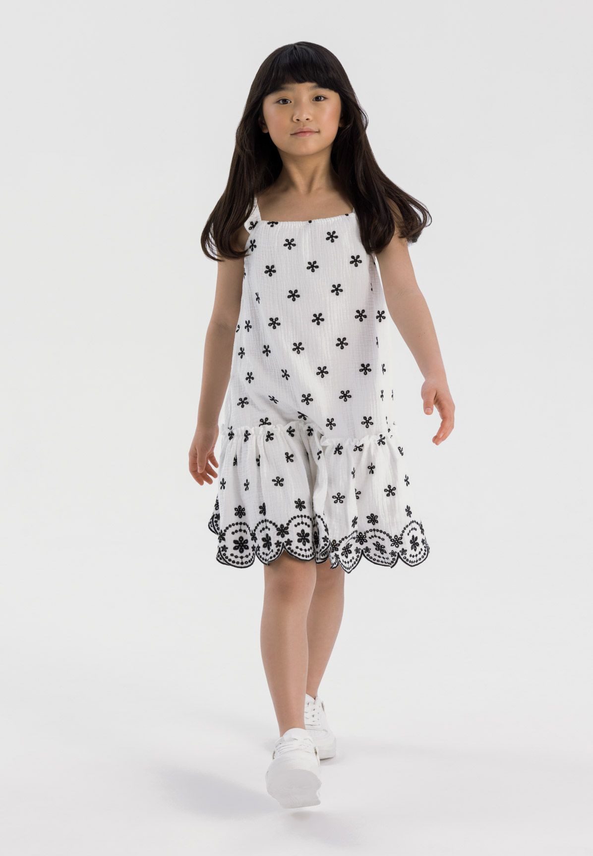 MINOTI Midikleid Trägerloses Kleid mit englischer günstig online kaufen