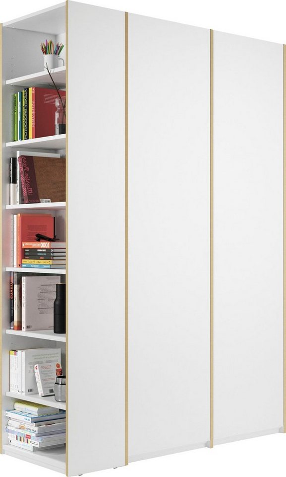 Müller SMALL LIVING Drehtürenschrank Modular Plus Variante 7 Anbauelement,  inklusive links oder rechts montierbarem Seitenregal