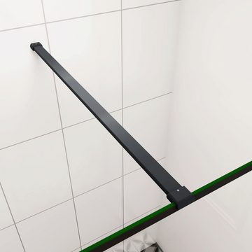 duschspa Duschwand Schwarz 8mm ESG Glaswand Walk in Dusche Trennwand Duschwand, Einscheibensicherheitsglas, Sicherheitsglas, (Set), Glas