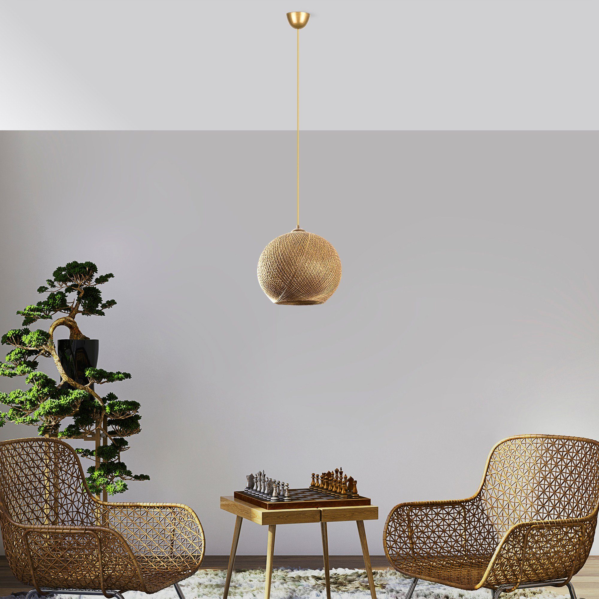 Opviq Kronleuchter Handmade Jute Chandelier, 70 cm H2166