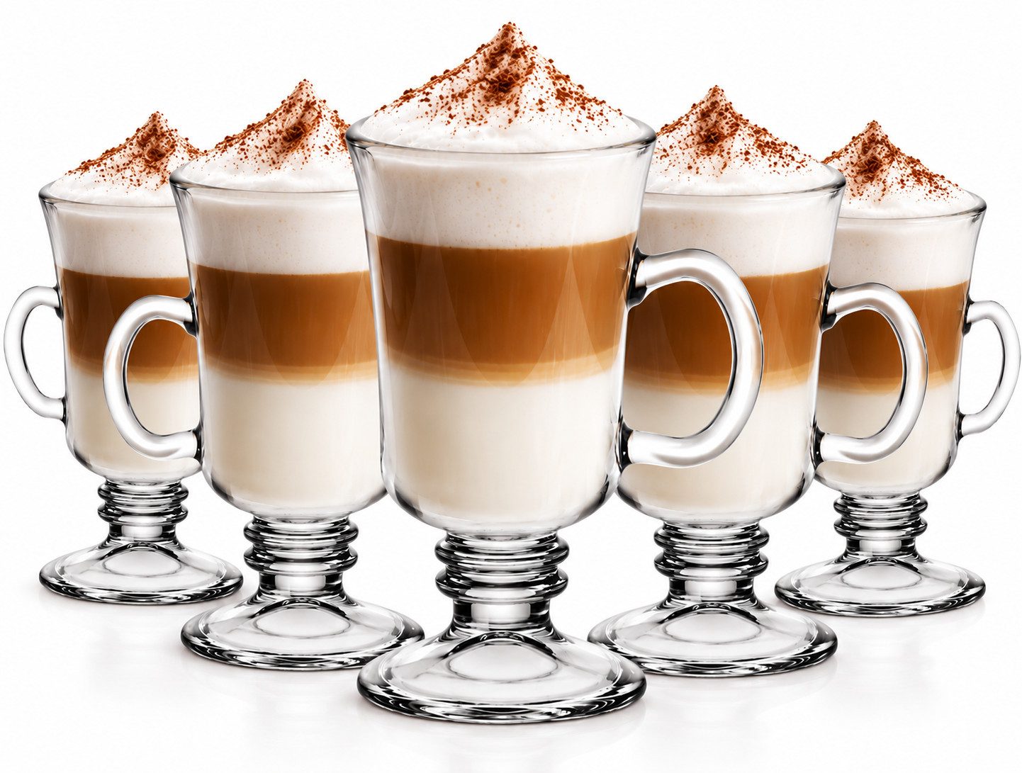 Sendez Latte-Macchiato-Glas 6 Irish Coffee Gläser mit Henkel Kaffeegläser, 6-tlg., Glas