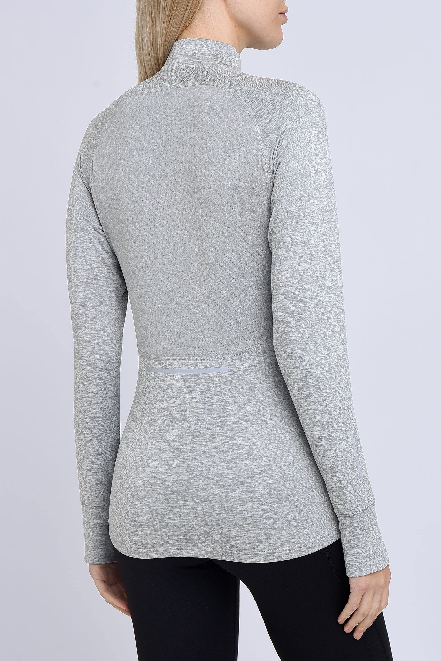 TCA Trainingsshirt TCA Damen Winter Laufshirt mit Brustreißverschluss - Gra günstig online kaufen