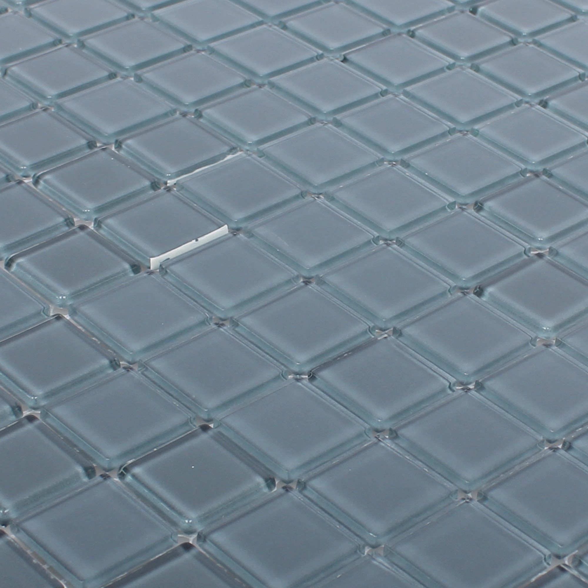 Mosafil Mosaikfliesen Glasmosaik Fliesen Florida, Glas 30.000x30.000, grau, Verlegefertig auf ein Netz geklebt - Frostsicher - Wasserfest