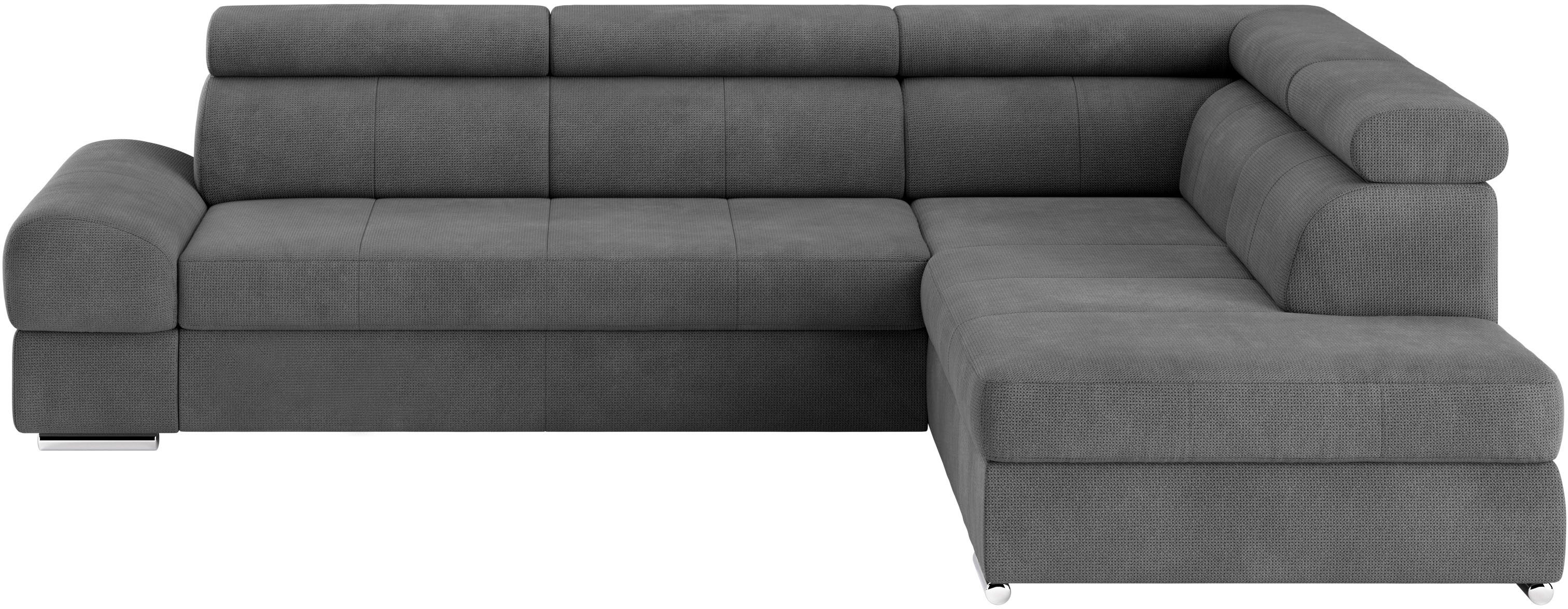 sit&more Ecksofa "Broadway L-Form" mit verstellbaren Kopfteilen, wahlweise günstig online kaufen