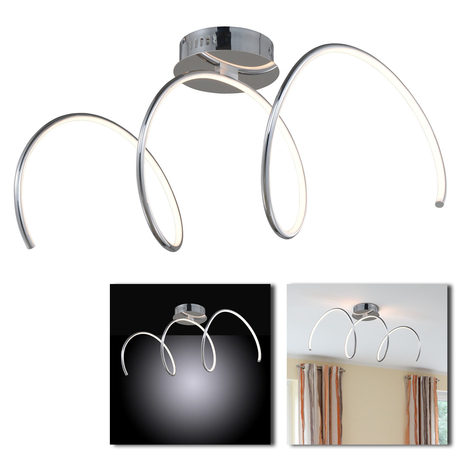 Home4Living LED Deckenleuchte Deckenlampe LED Wohnzimmerlampe Wofi Lampe, inkl. Leuchtmittel, Deckorativ, moderne LED-Technik