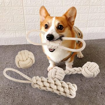 Coonoor Tiertaue Zahnpflegendes interaktives Hundespielzeug Seil, (1-tlg) Baumwolle