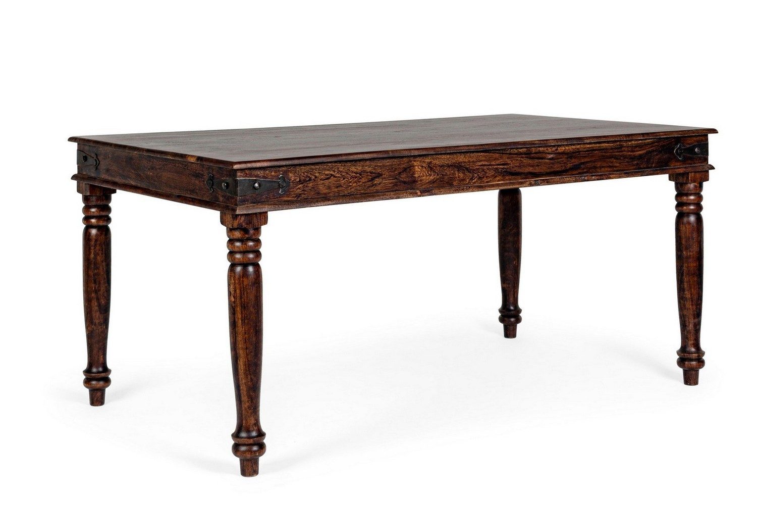 Natur24 Esstisch Esstisch Jaipur 160 x 90 x 76 cm massiver Akazie mit Design Tischbeine