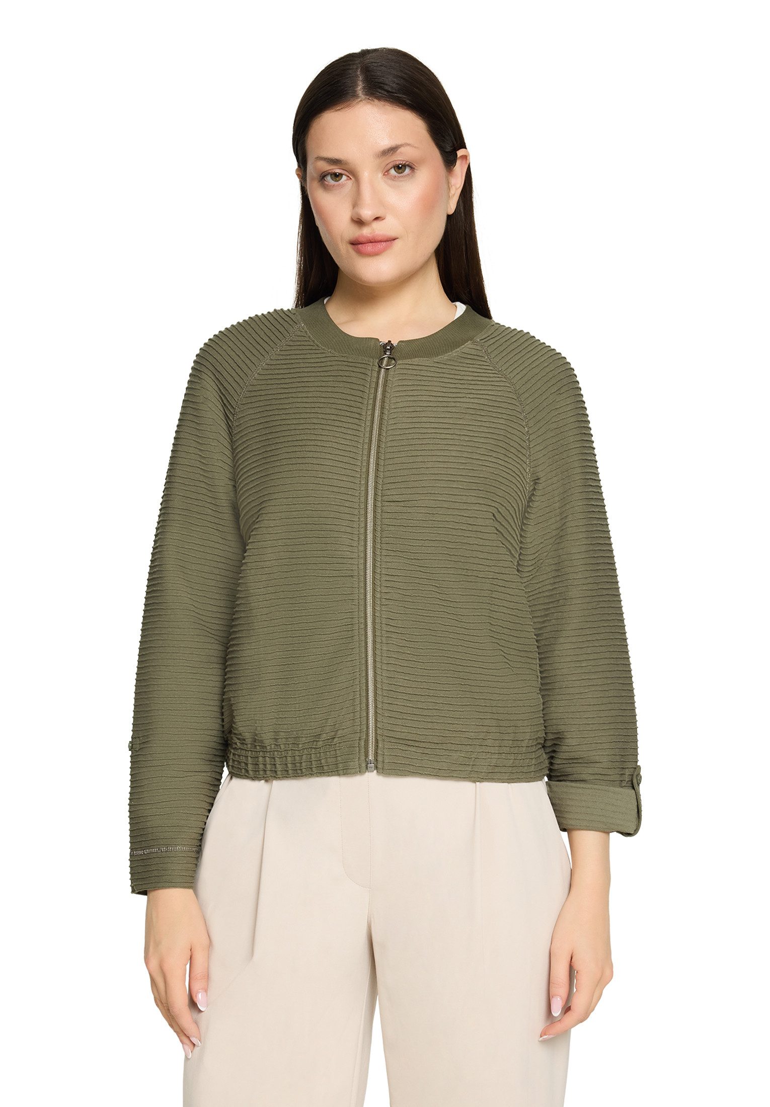 Betty Barclay Sweatjacke Damen mit Rippenstruktur