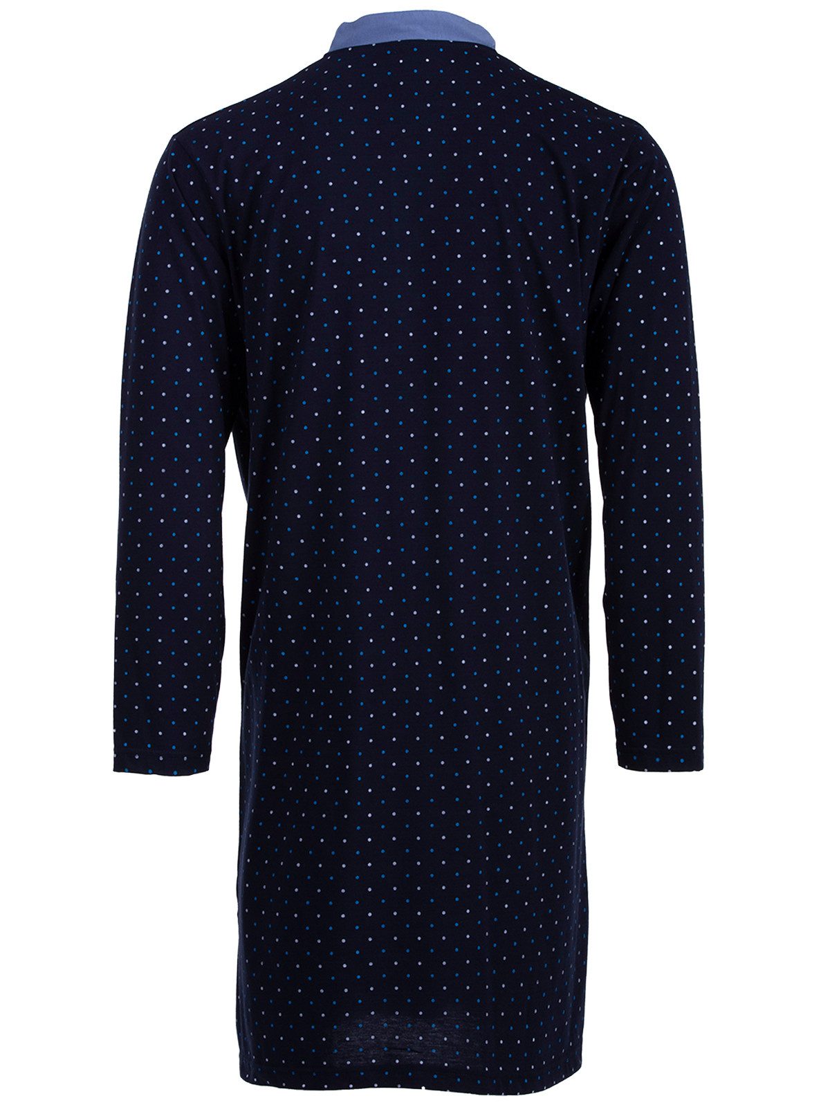 Henry Terre Nachthemd Nachthemd Langarm - Stehkragen mit Punkten günstig online kaufen