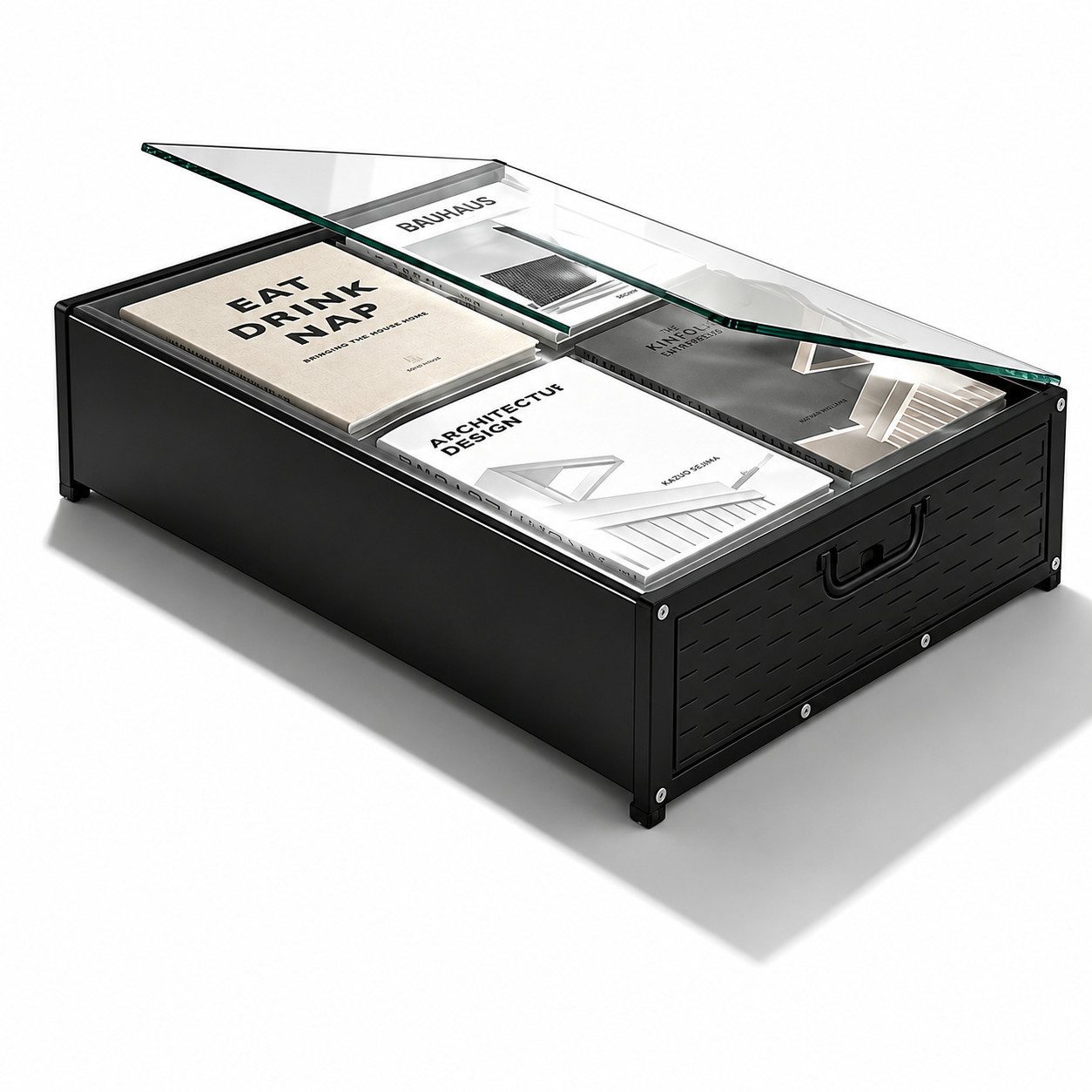 MOPUEA Unterbettkommode Unterbett-Staufach Aufbewahrungsbox 58.5*42*16 Rolle-Design mit Deckel (Rollstoffkisten mit Griff, durchsichtigen Deckeln und 360°-Rollen, Große Kapazität für Kleidung, Schuhe, Decken; praktisch und vielseitig), Robuster Griff, transparente Deckel, bodenschonende 360°-Drehrollen