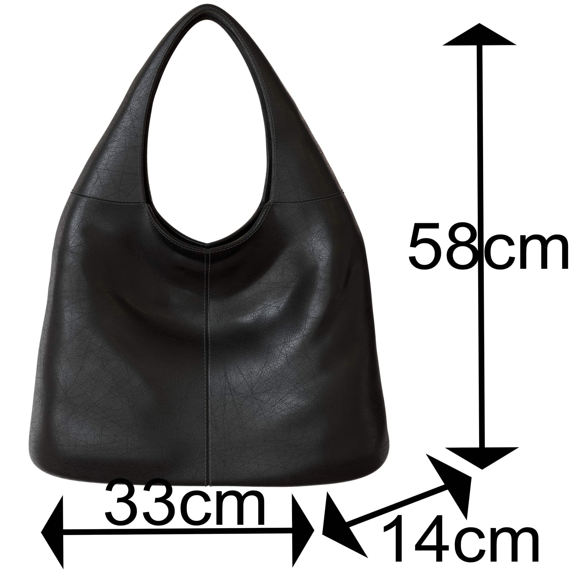 KMISSO Umhängetasche Damen Shopper Tasche Hobo Bag Beutel Stil groß aus veganem Leder 30659 (1-tlg), im eleganten Look