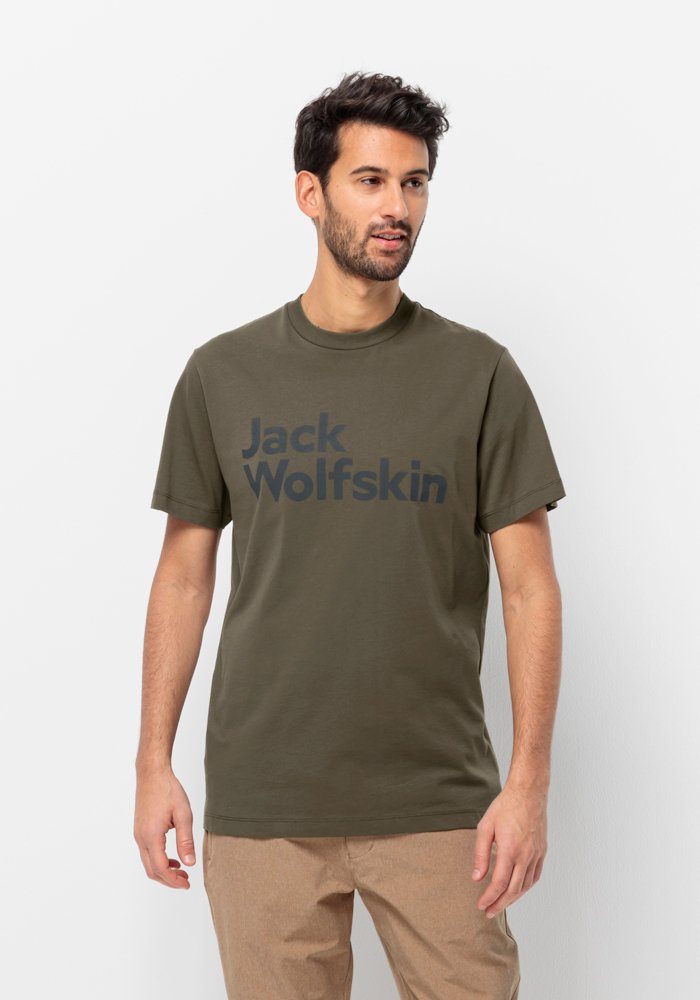 Jack Wolfskin T-Shirt ESSENTIAL LOGO T M island-moss