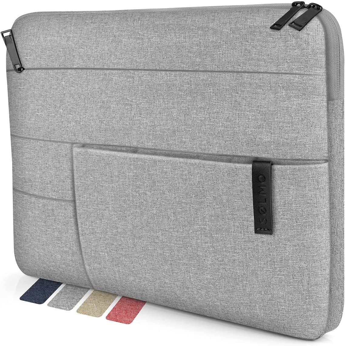 sølmo Laptoptasche Design Laptoptasche 13" - Stoßfeste Notebooktasche geeignet für 13" MacBook Air, MacBook Pro 13, 12.3 Surface Pro Light Grey/Black