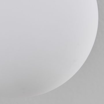 hofstein Deckenleuchte Deckenlampe aus Metall/Glas in Schwarz/Weiß, ohne Leuchtmittel, moderne Leuchte mit Glasschirmen (15 cm), 4 x G9, ohne Leuchtmittel