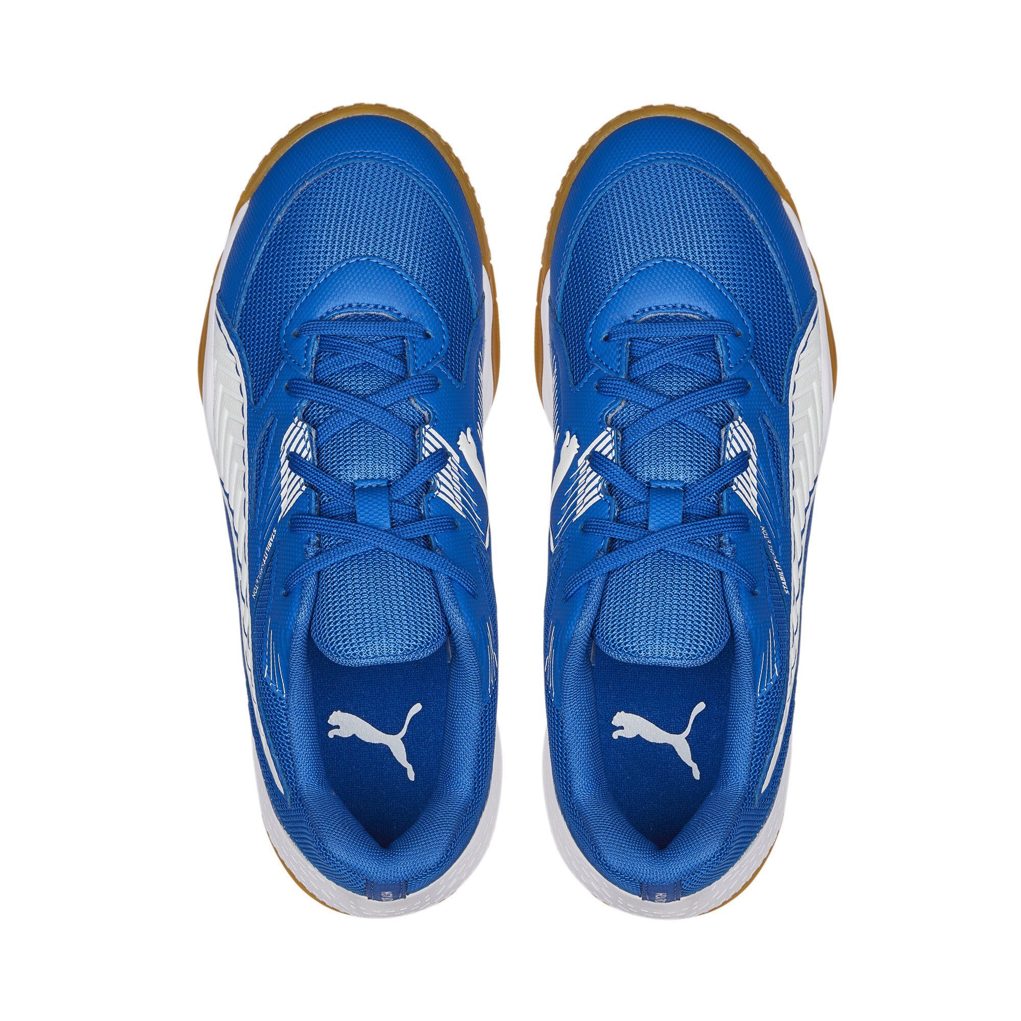 II Jungen Royal Hallen-Sportschuhe White Gum Beige Sneaker Blue PUMA Solarflash