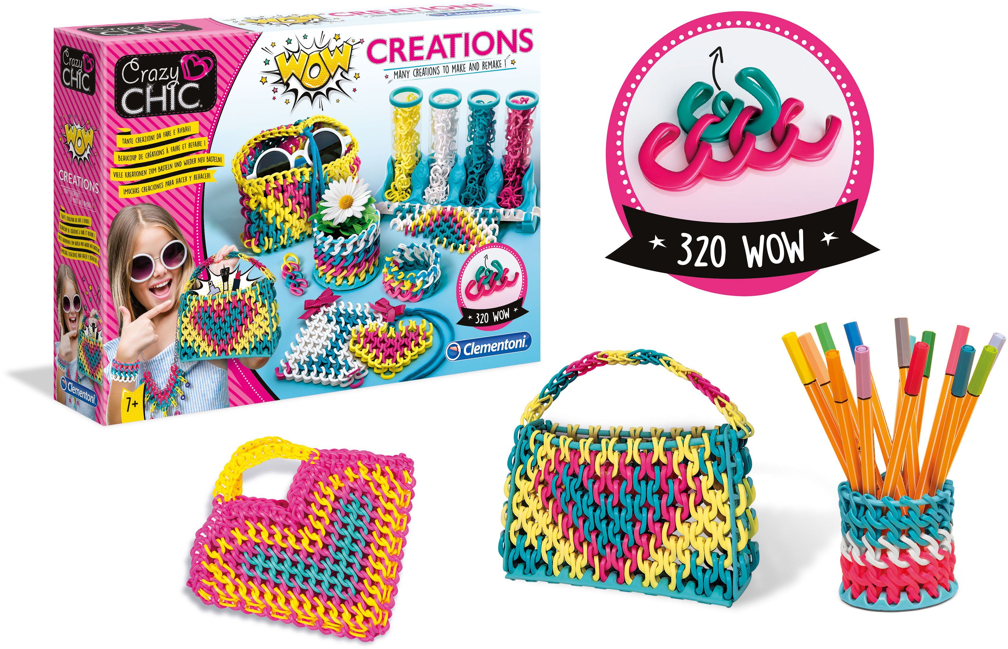 Image of Clementoni® Kreativset »Crazy Chic - Wow-Kreationen«, Made in Europe