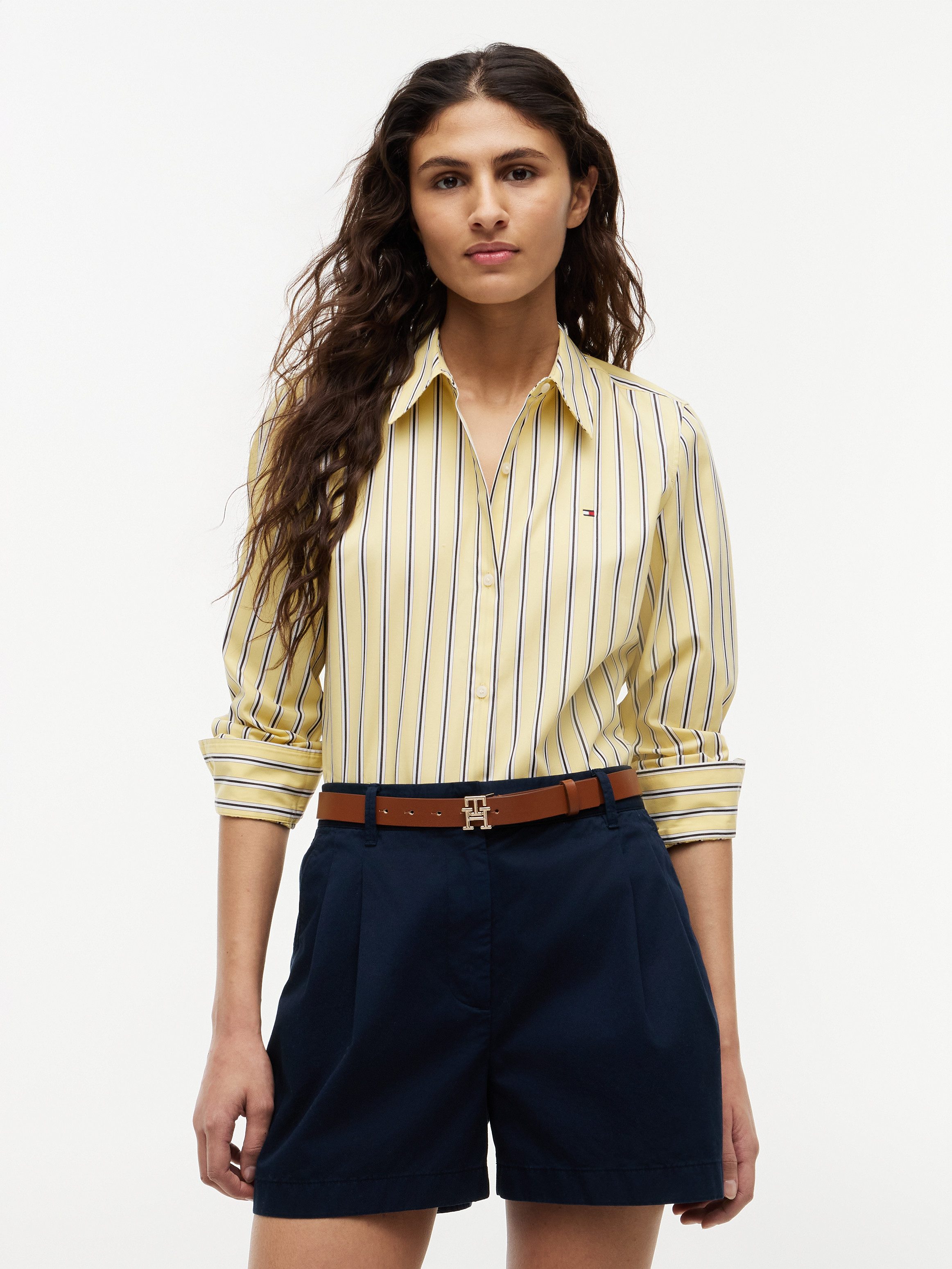 Tommy Hilfiger Hemdbluse SUMMER POPLIN REGULAR SHIRT Baumwolle, regular fit, auch in großen Größen