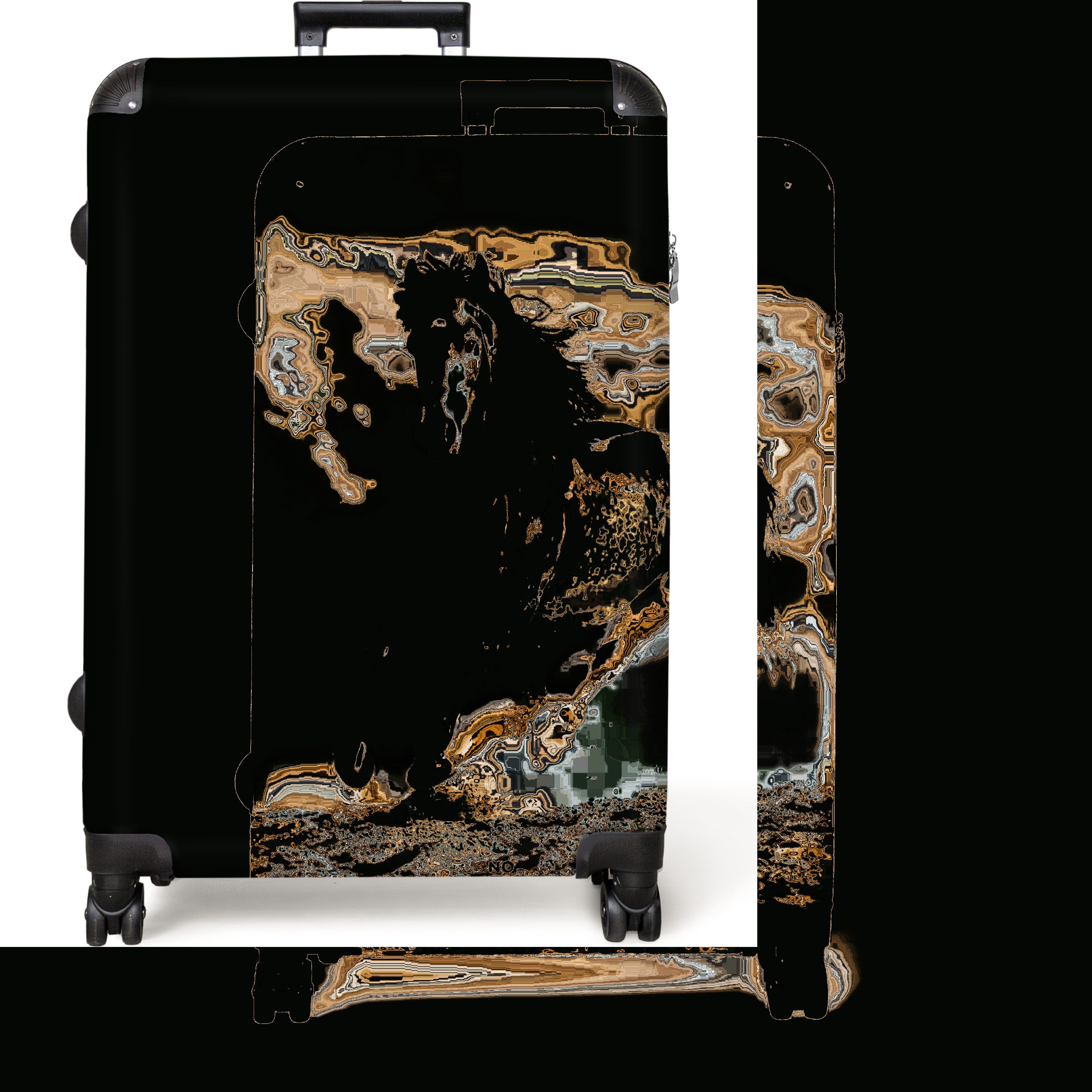 NoBoringSuitcases.com© Hartschalen-Trolley Tiger - Schwarz - günstig online kaufen