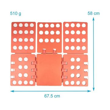 Intirilife Wäschesortierer Falt-Hilfe für Kleidung (Wäsche Faltbrett Kleiderfalthilfe in Pink, 1 St), 67.5 x 58 cm - Schnelles unkompliziertes Zusammenlegen von Wäsche
