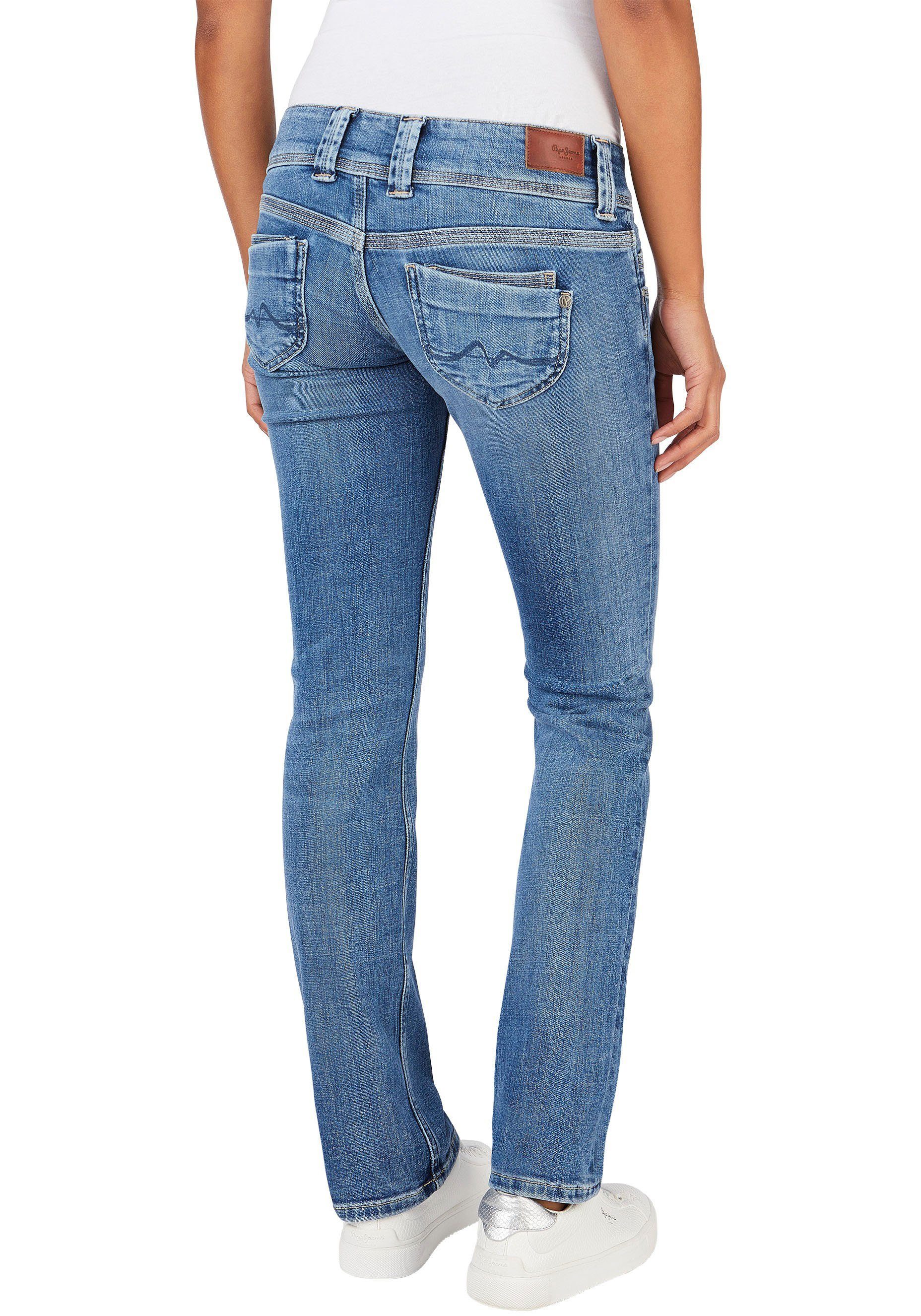 Pepe Jeans Regular-fit-Jeans VENUS mit authentic blue Badge medium