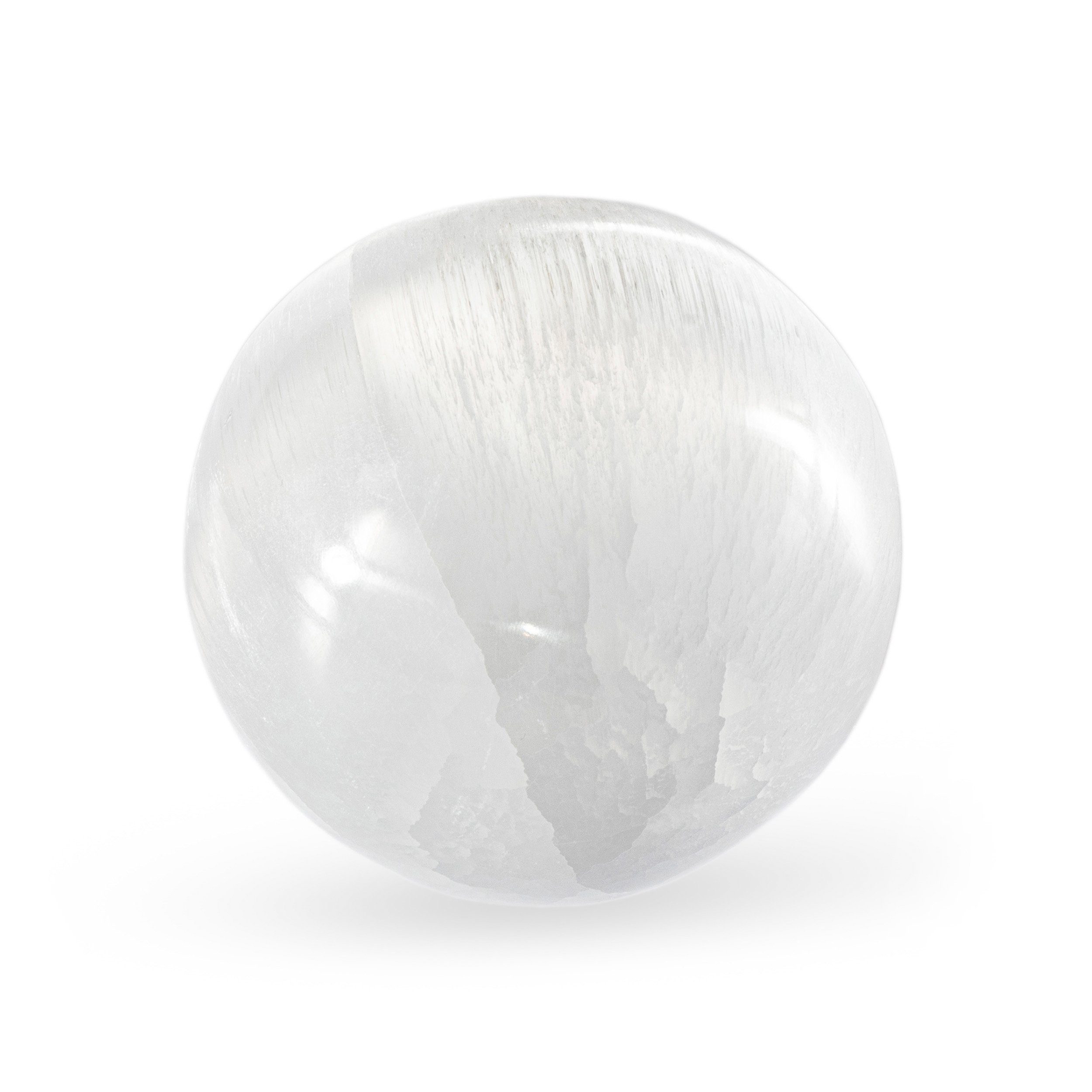 NKlaus Edelstein Selenit Heilstein Kugel – 70 mm, poliert & energetisch, Meditation