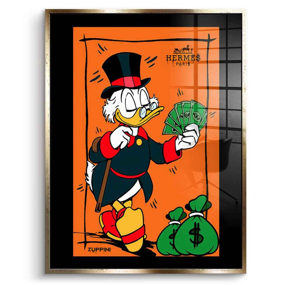 DOTCOMCANVAS® Acrylglasbild Rich Scrooge - Acrylglas, Acrylglasbild Rich Scrooge McDuck Comic Cartoon Wandbild