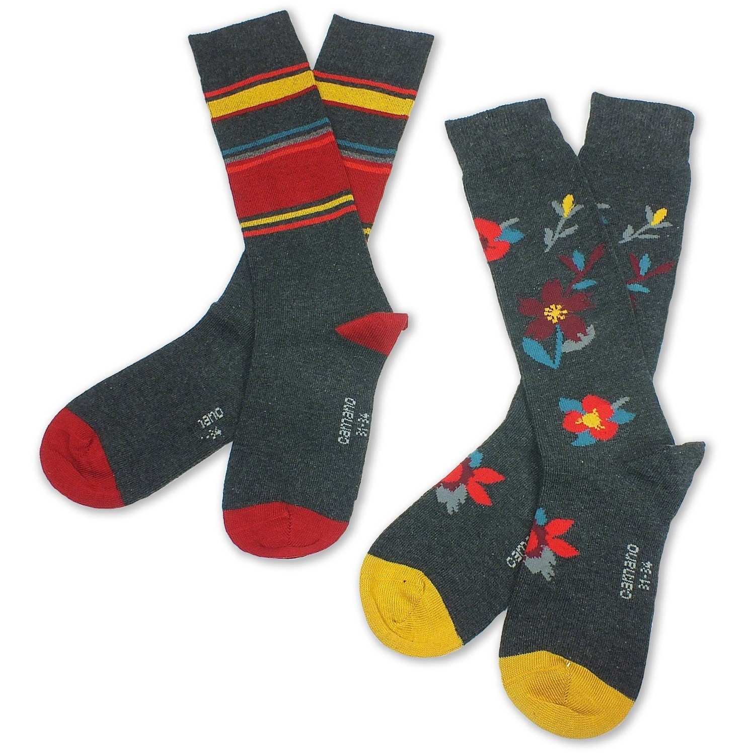 Camano Kniestrümpfe CA3800 (Packung, 2-Paar, Baumwolle, Paar) mit Kinder Kindersocken 2 Mädchen, Kniestrümpfe