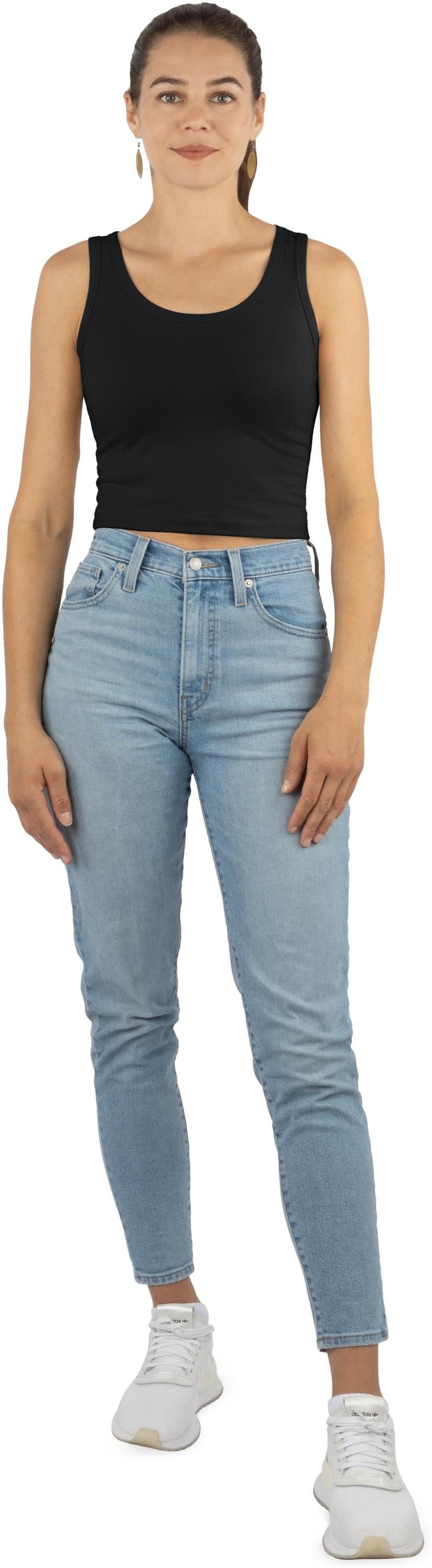 Janice Tanktop 2 x Damen crop Top Namlea Kurzes Tanktop aus Baumwolle